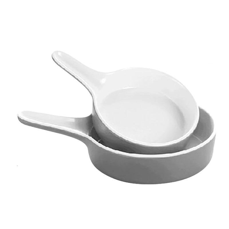 8-Piece Rustic Gray White Melamine Dinnerware Set
