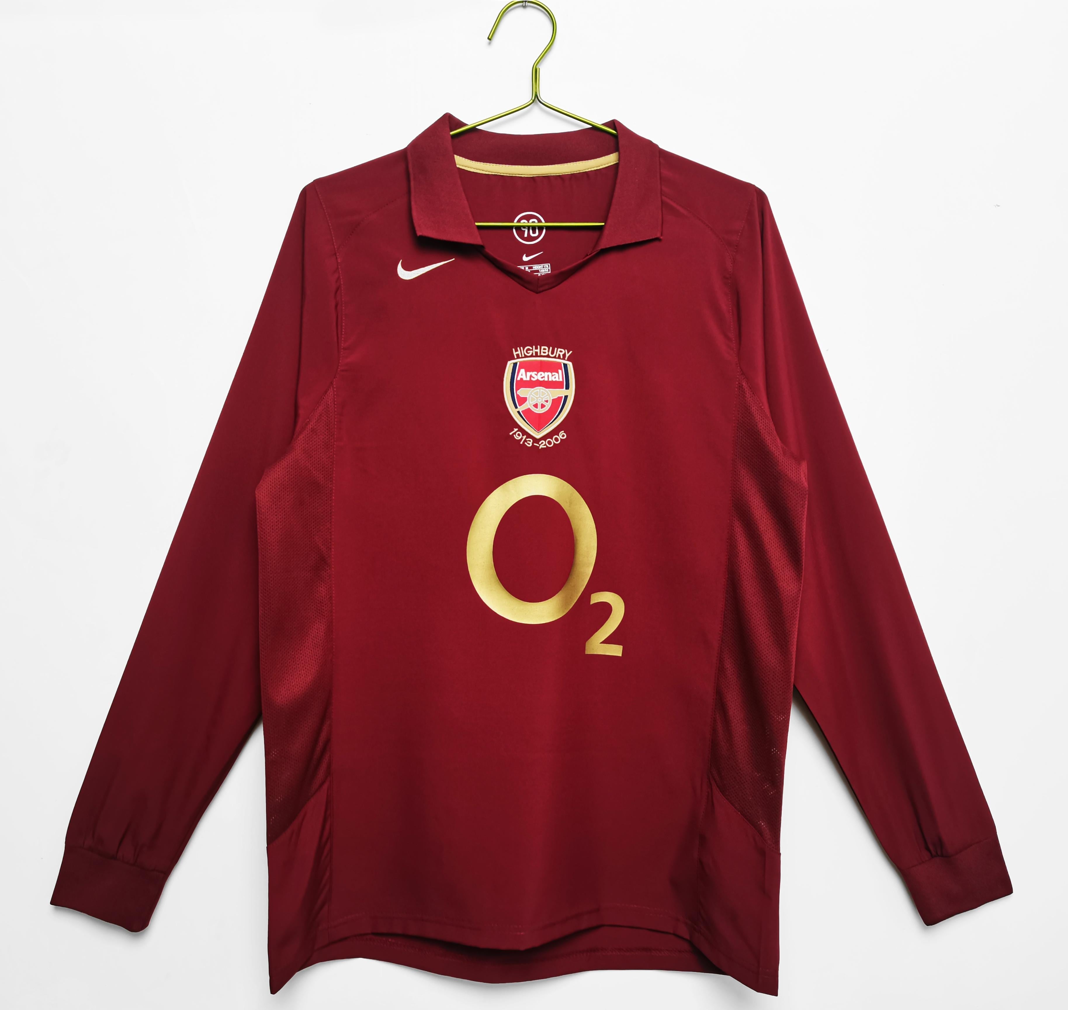 Arsenal 2005-2006 Home Retro Long-Sleeve Shirt O2