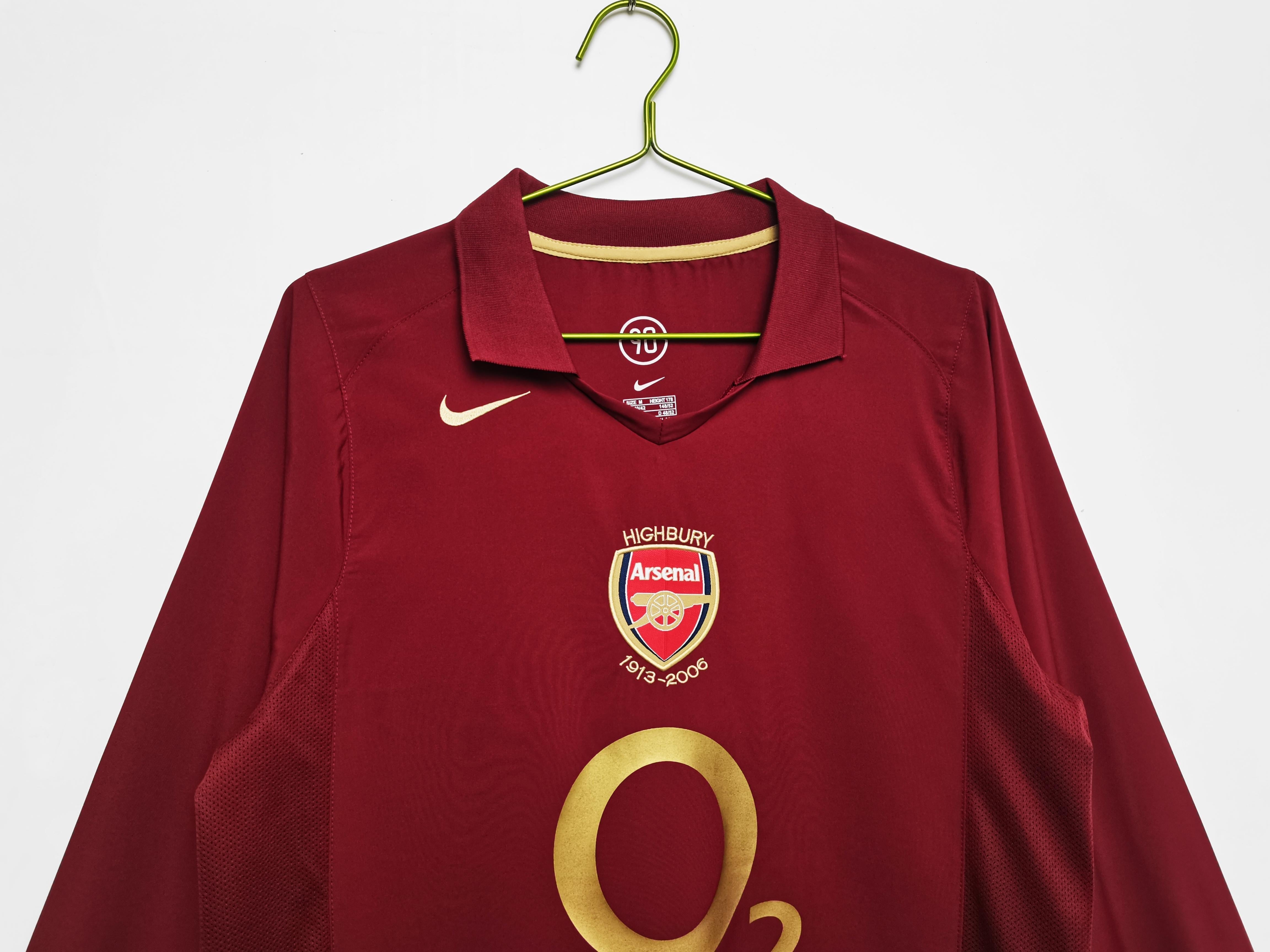 Arsenal 2005-2006 Home Retro Long-Sleeve Shirt O2