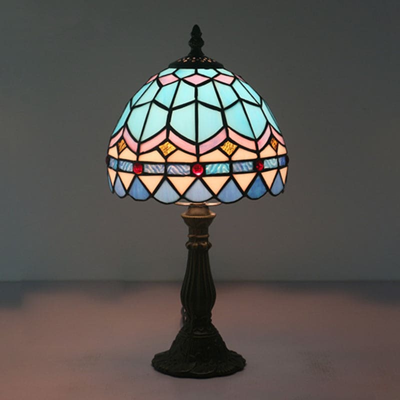 coloured glass table lamp glasstable