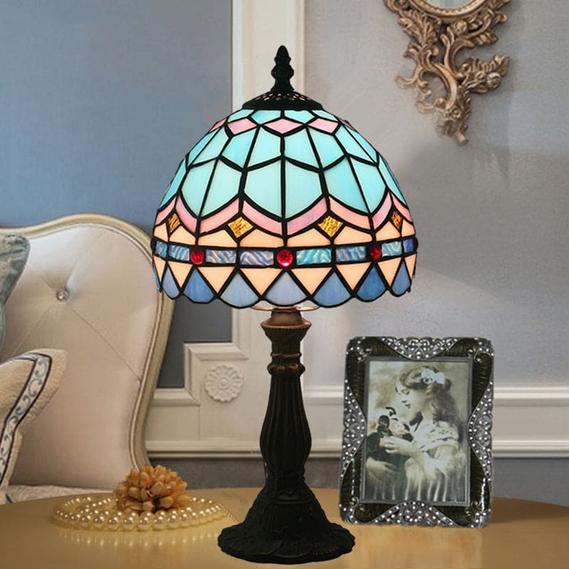 coloured glass table lamp glasstable
