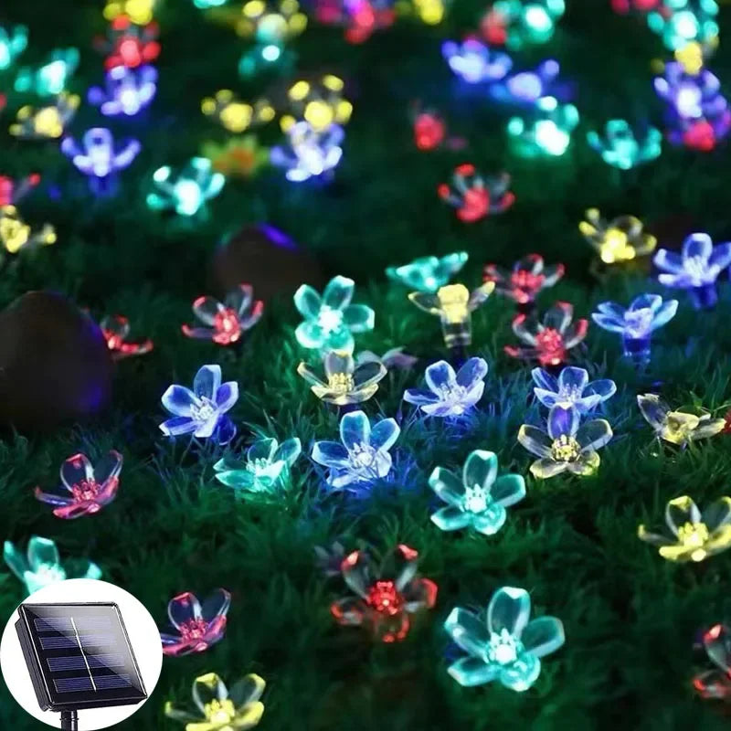 solar powered garden flower lights flowerlume