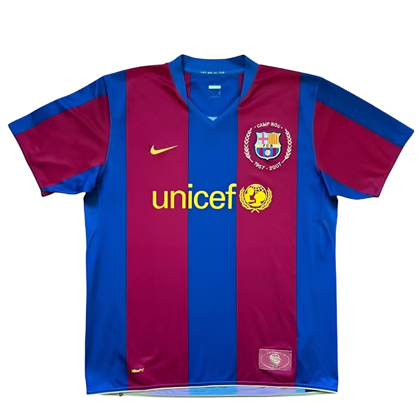Barcelona 2007-2008 Home Retro Football Shirt