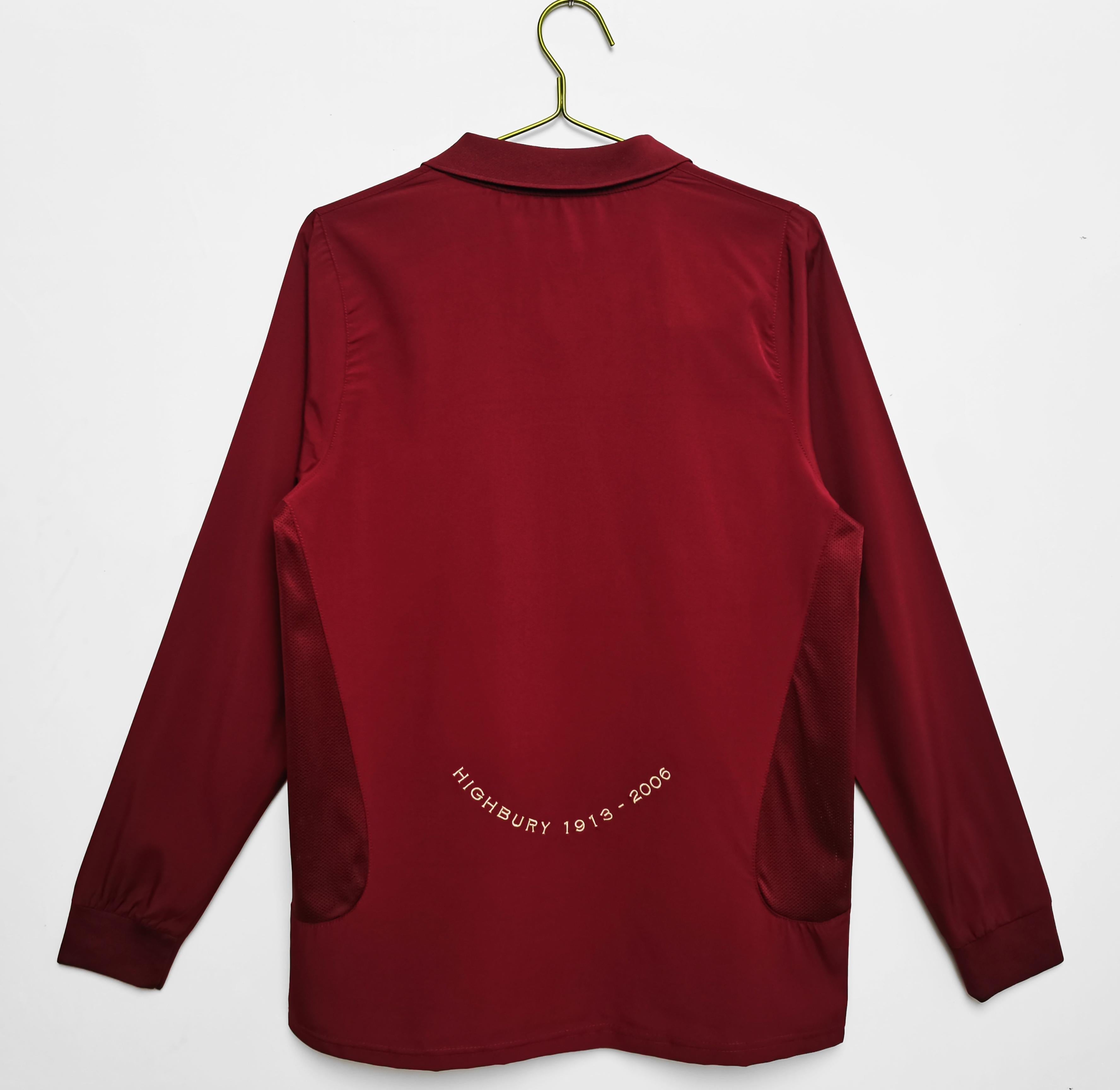 Arsenal 2005-2006 Home Retro Long-Sleeve Shirt O2