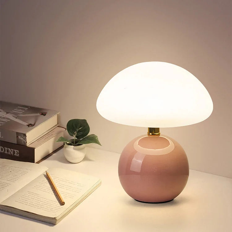elegant french mushroom lamp