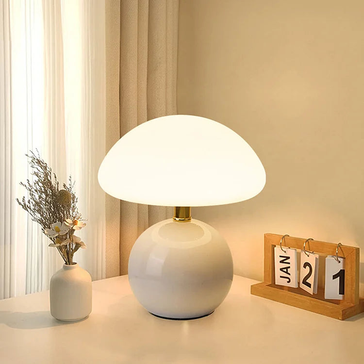 elegant french mushroom lamp