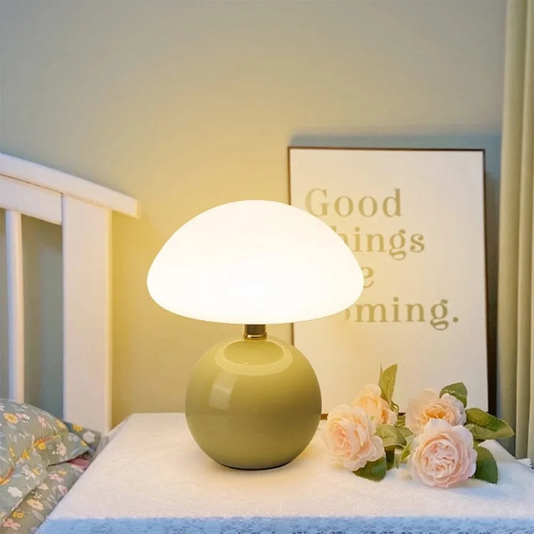 elegant french mushroom lamp