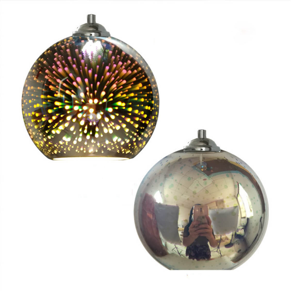 3d fireworks glass pendant light firedrop