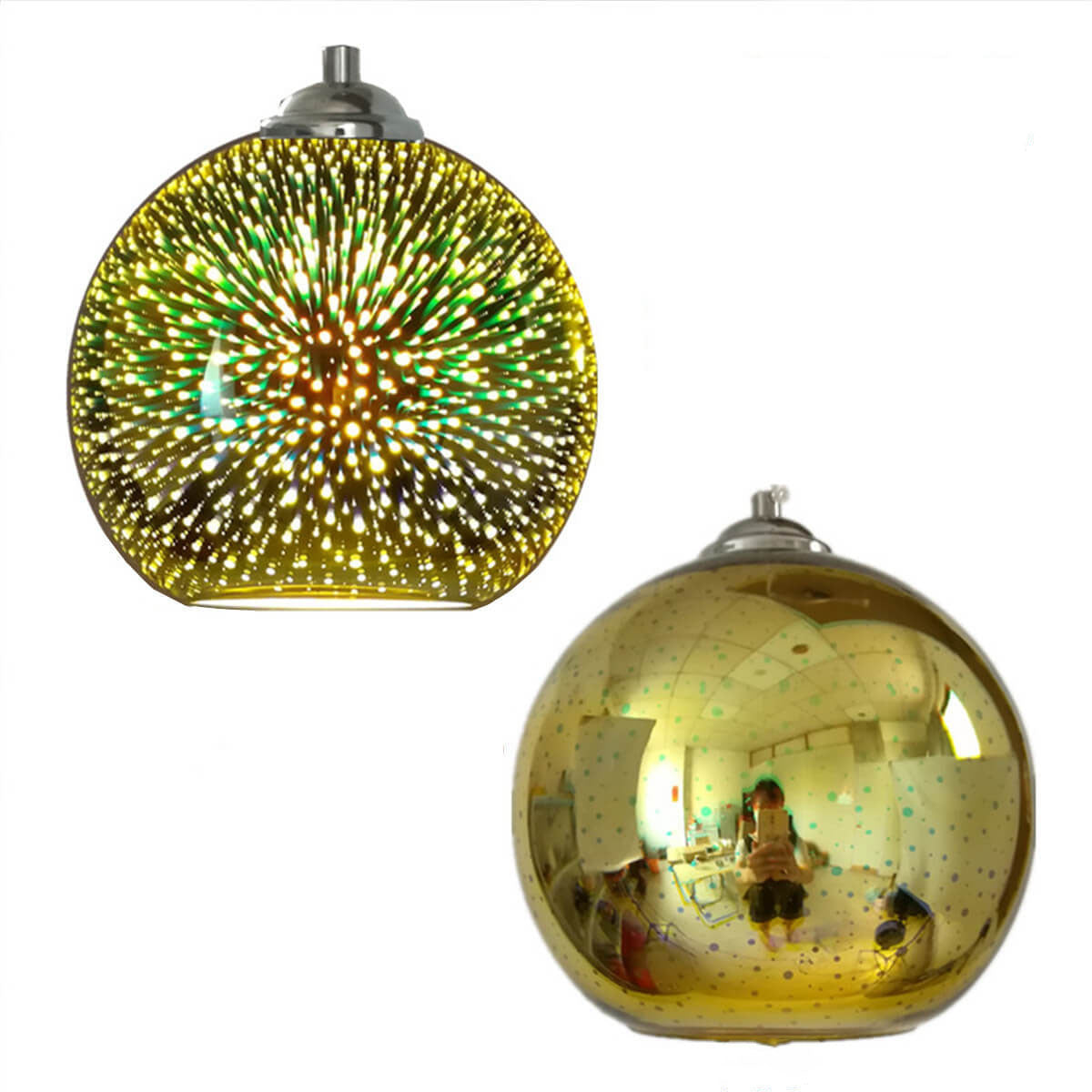 3d fireworks glass pendant light firedrop