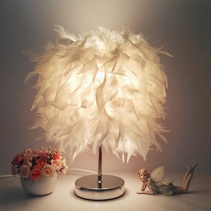 cozy feather globe table lamp for a soft glow feathertable