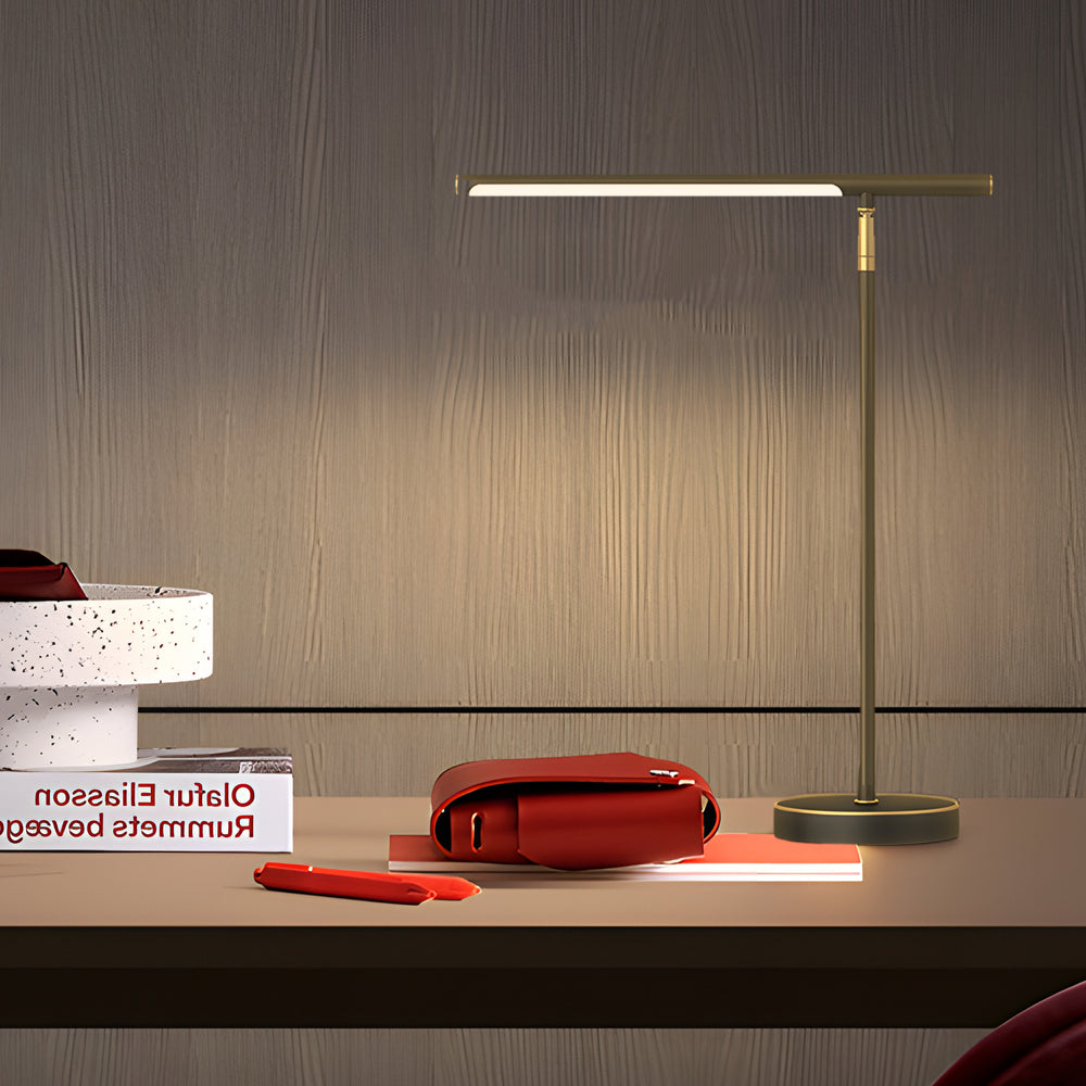 adjustable brass led desk lamp for elegant home workspaces desktable