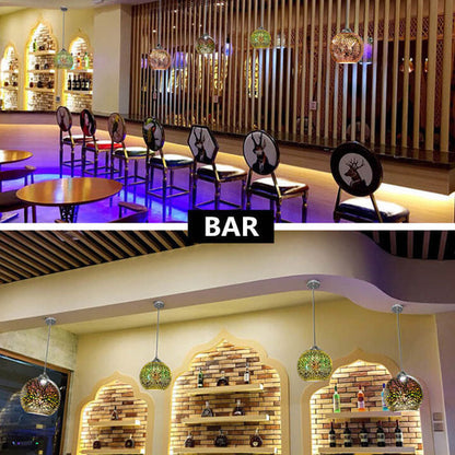 3d fireworks glass pendant light firedrop