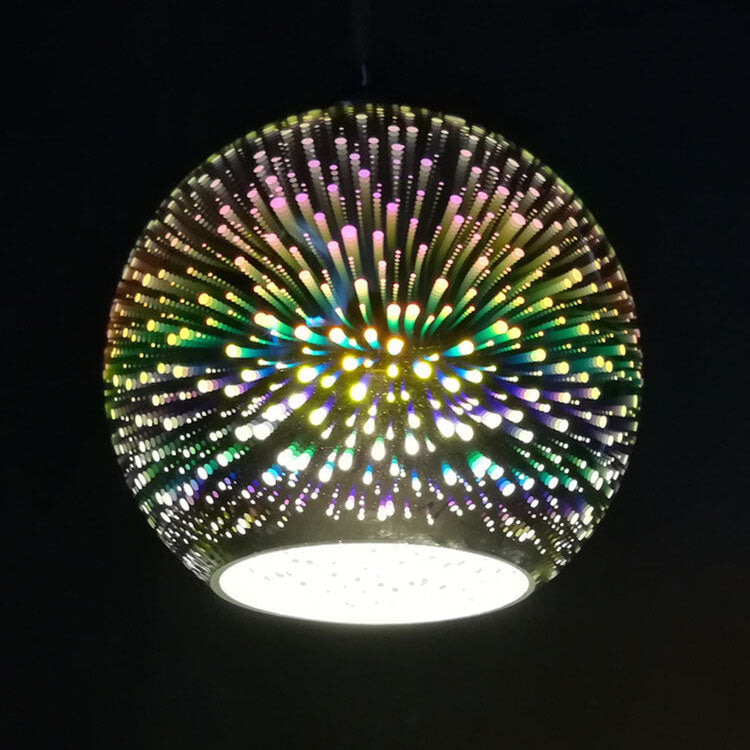3d fireworks glass pendant light firedrop