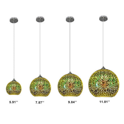 3d fireworks glass pendant light firedrop