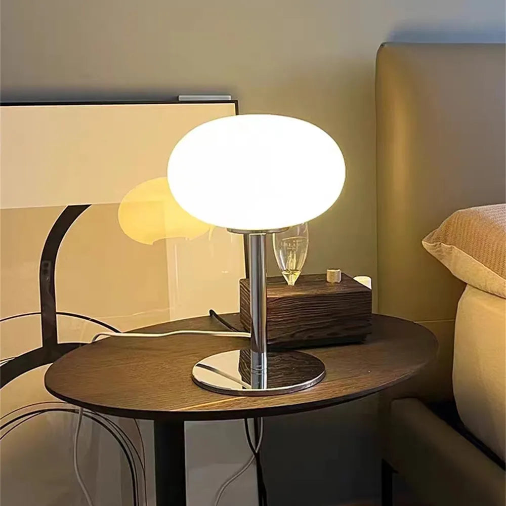 creamy glass table lamp for a cozy stylish ambiance glasstable