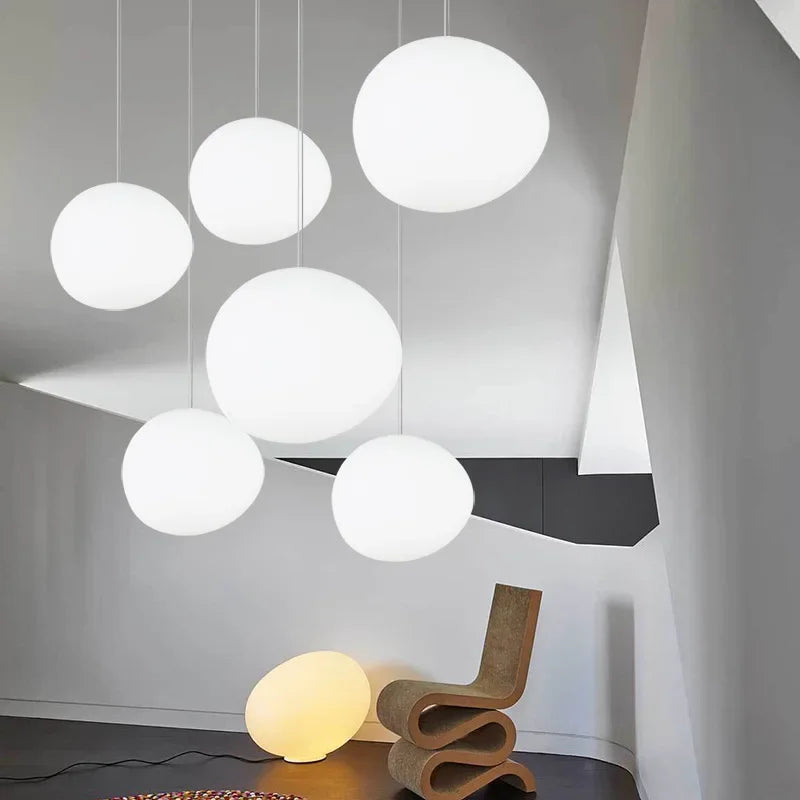 elegant round glass hanging lamp for cozy spaces glassdrop