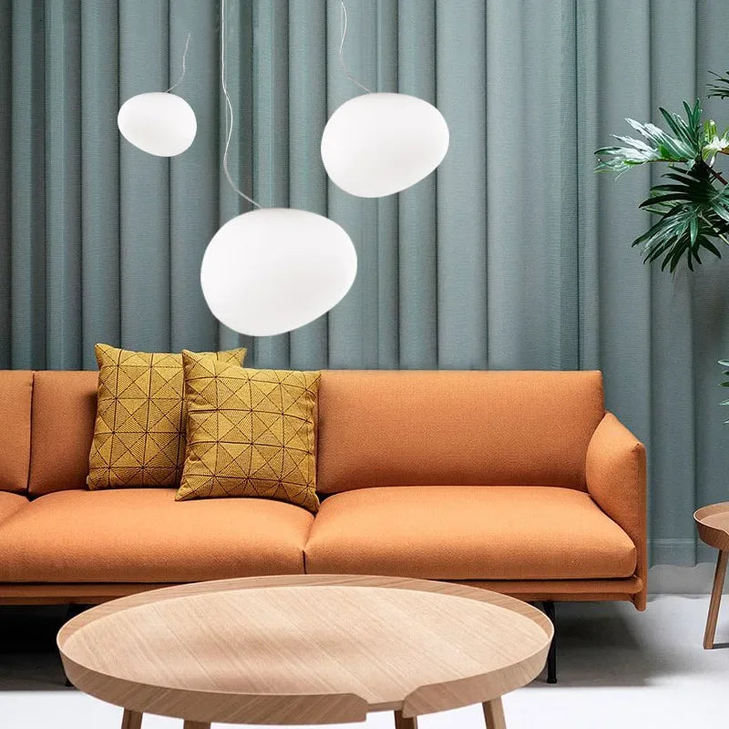 elegant round glass hanging lamp for cozy spaces glassdrop