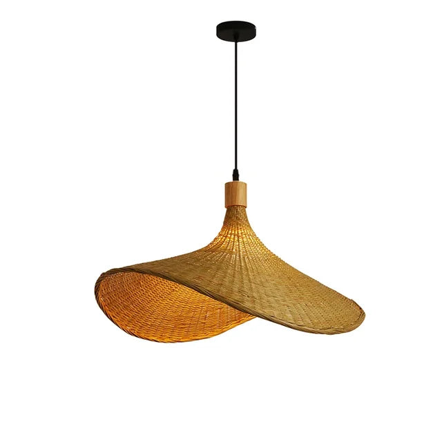 bamboo woven pendant light bamboodrop