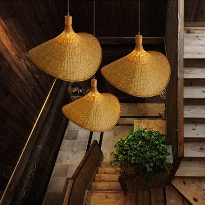bamboo woven pendant light bamboodrop