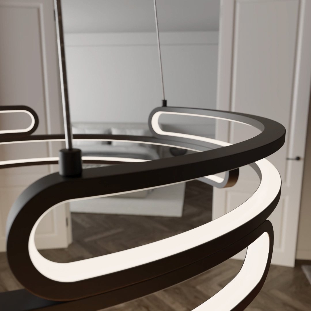 contemporary metal hanging light metaldrop