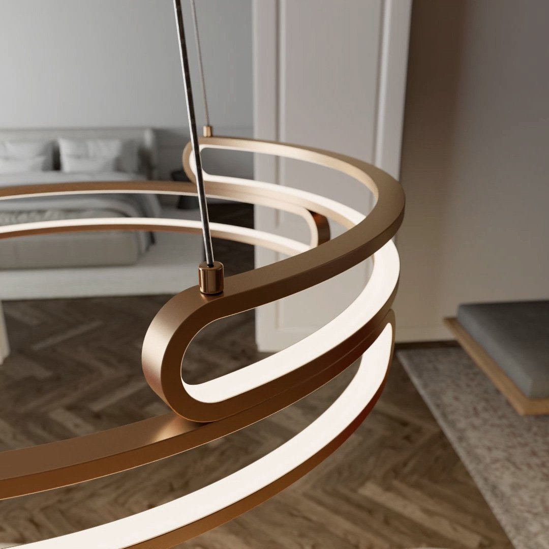 contemporary metal hanging light metaldrop