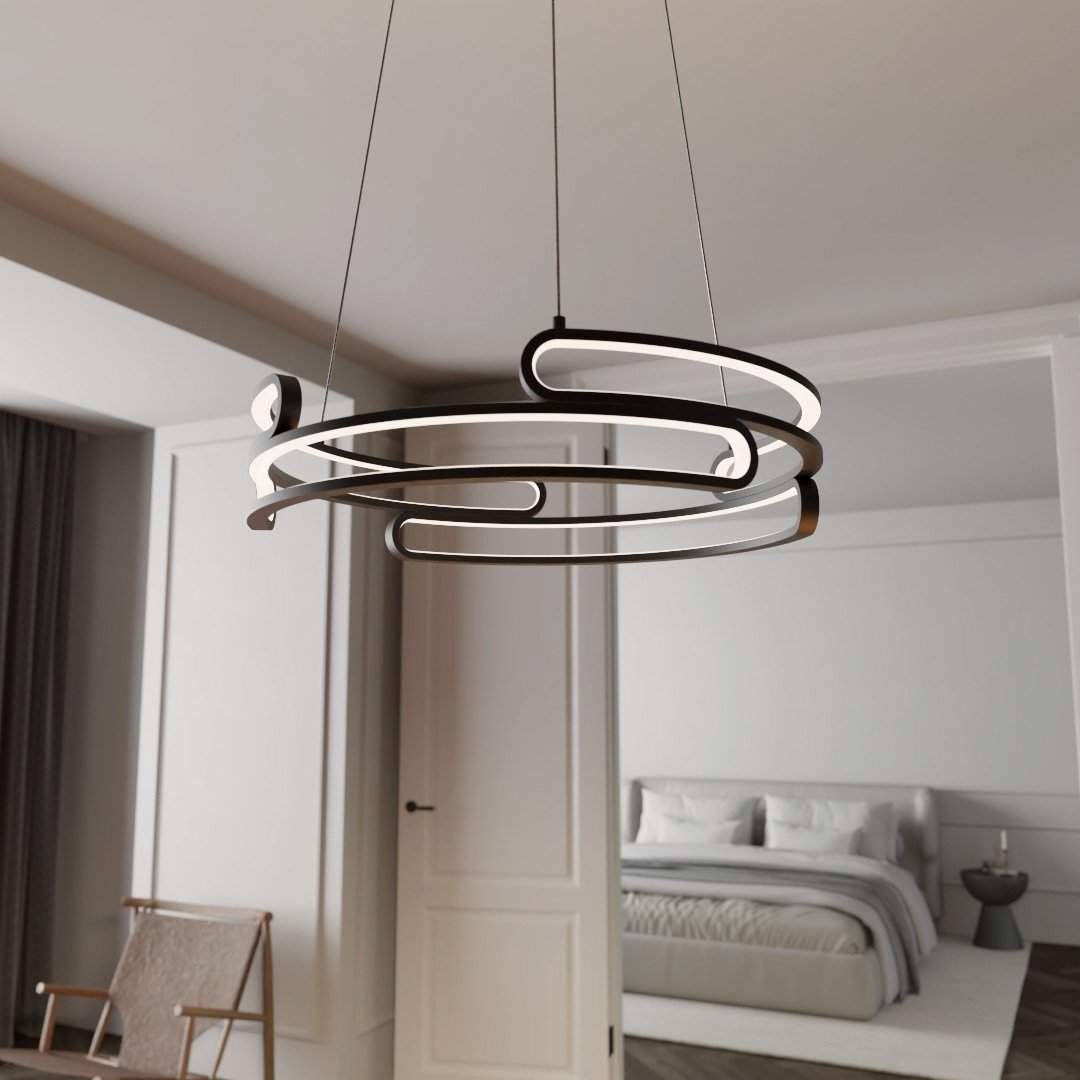 contemporary metal hanging light metaldrop