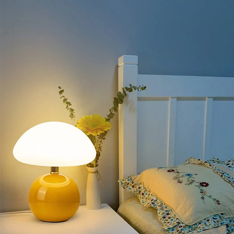 elegant french mushroom lamp