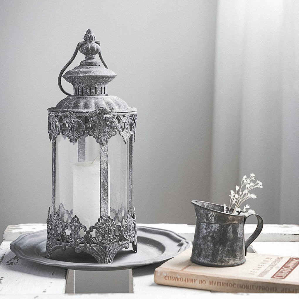 Frozen Ornate Vintage Antique Candle Lantern