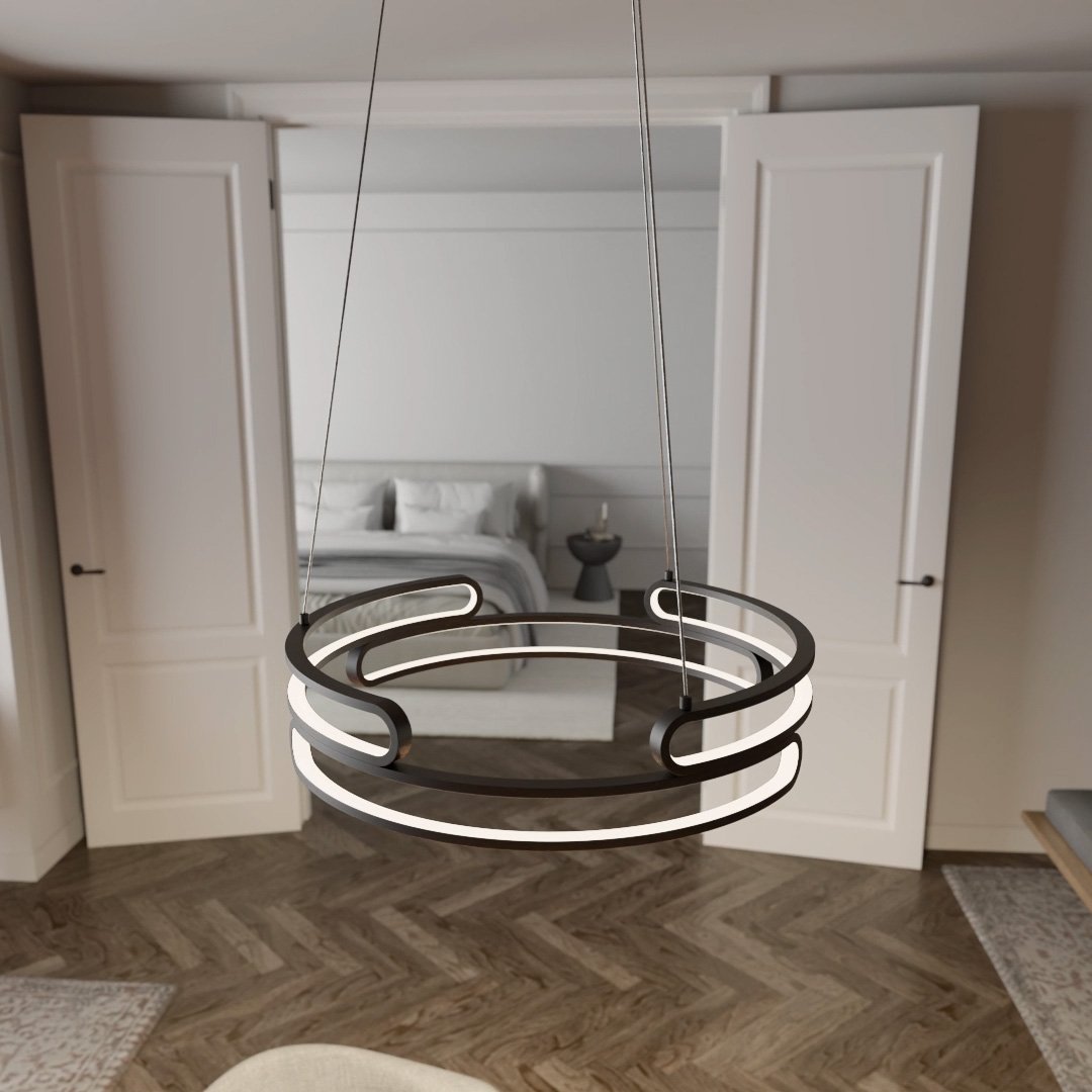 contemporary metal hanging light metaldrop
