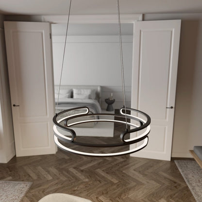 contemporary metal hanging light metaldrop