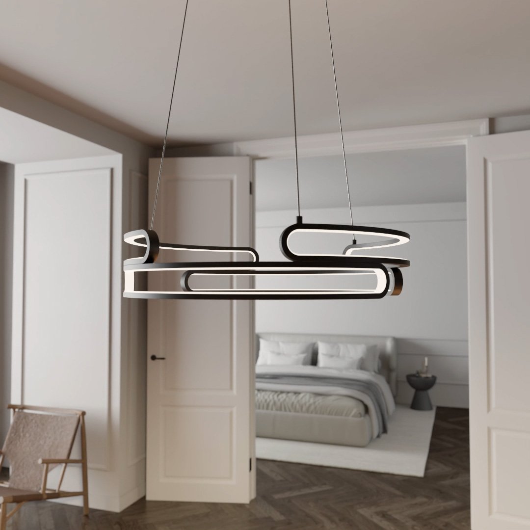 contemporary metal hanging light metaldrop